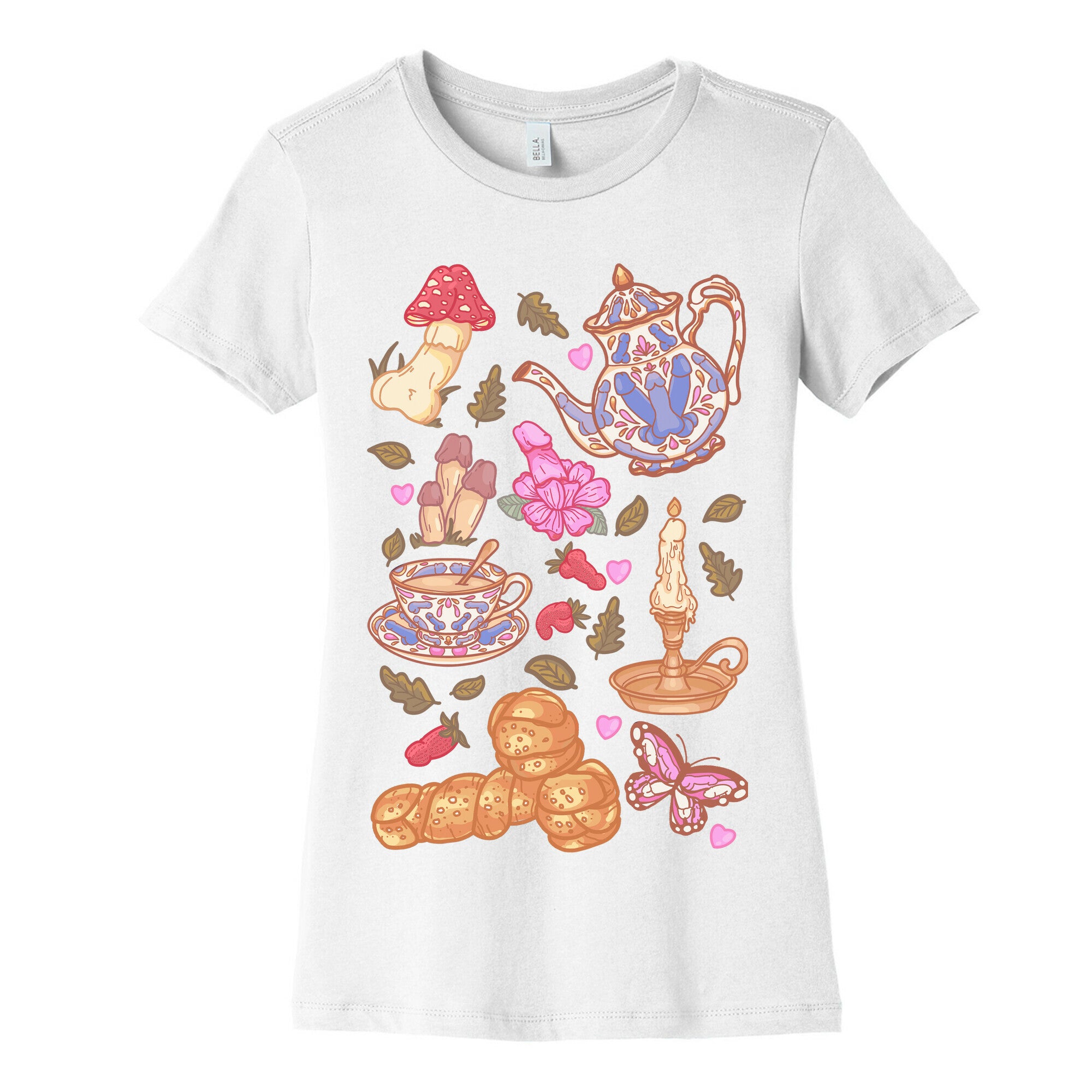 Cottagecore Peens Pattern Women's Cotton Tee